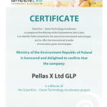 Certyfikat greenevo 2015 dls Pellas X